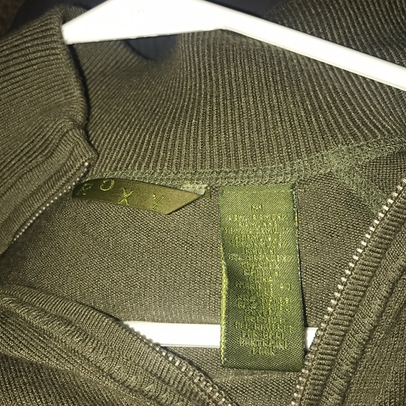 ROXY Olive with beaded heart sweater Medium - Picture 5 of 5